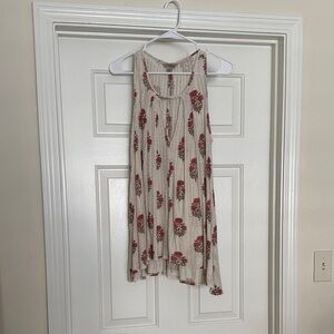 Lucky Brand Asymmetrical Dress - Red and Cream